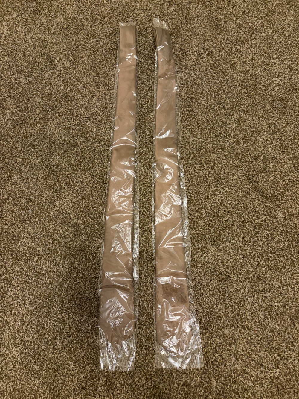 2 NWT Neutral Beige Men's Tie - Classic Solid Style